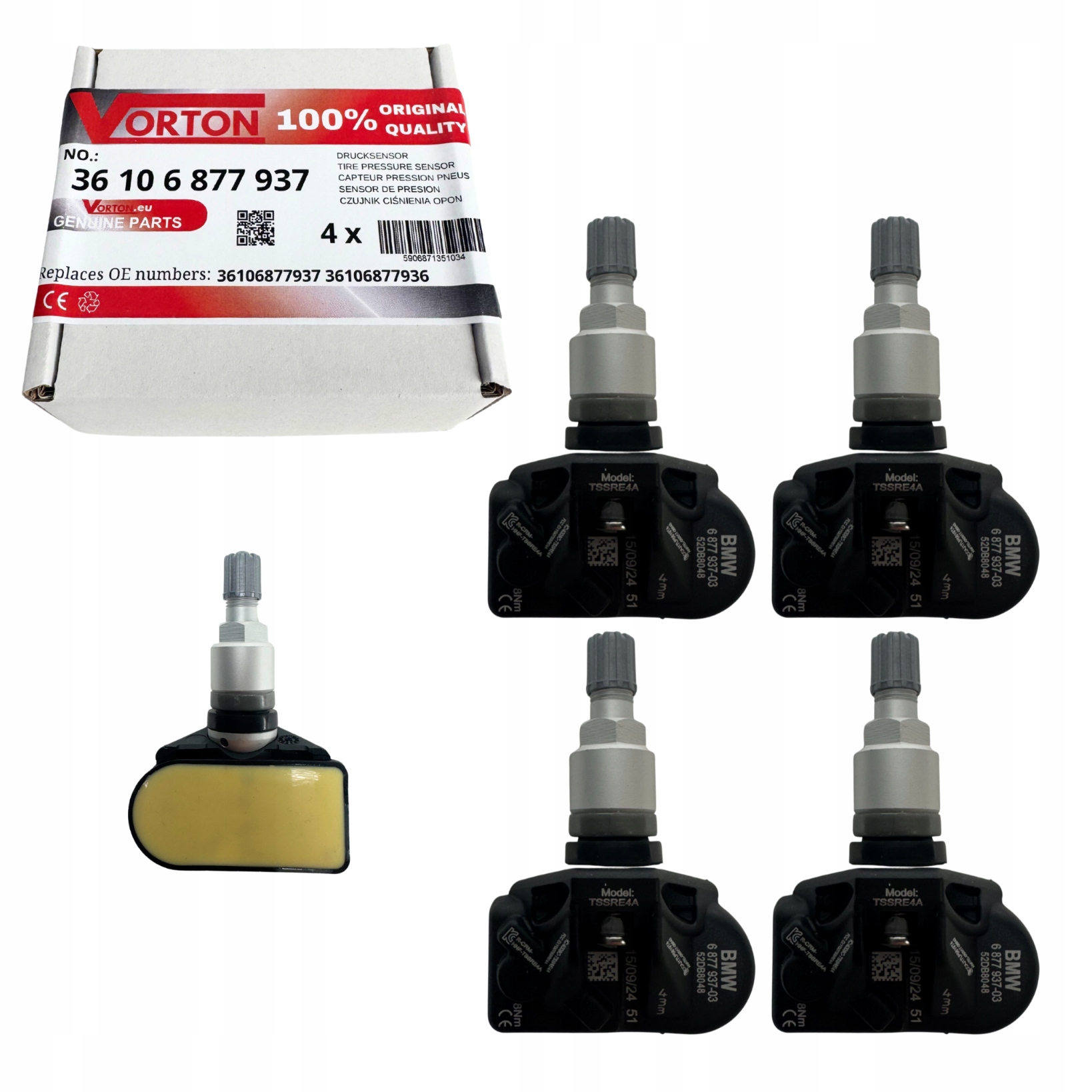 4x Huf Bmw Tpms 36106877937