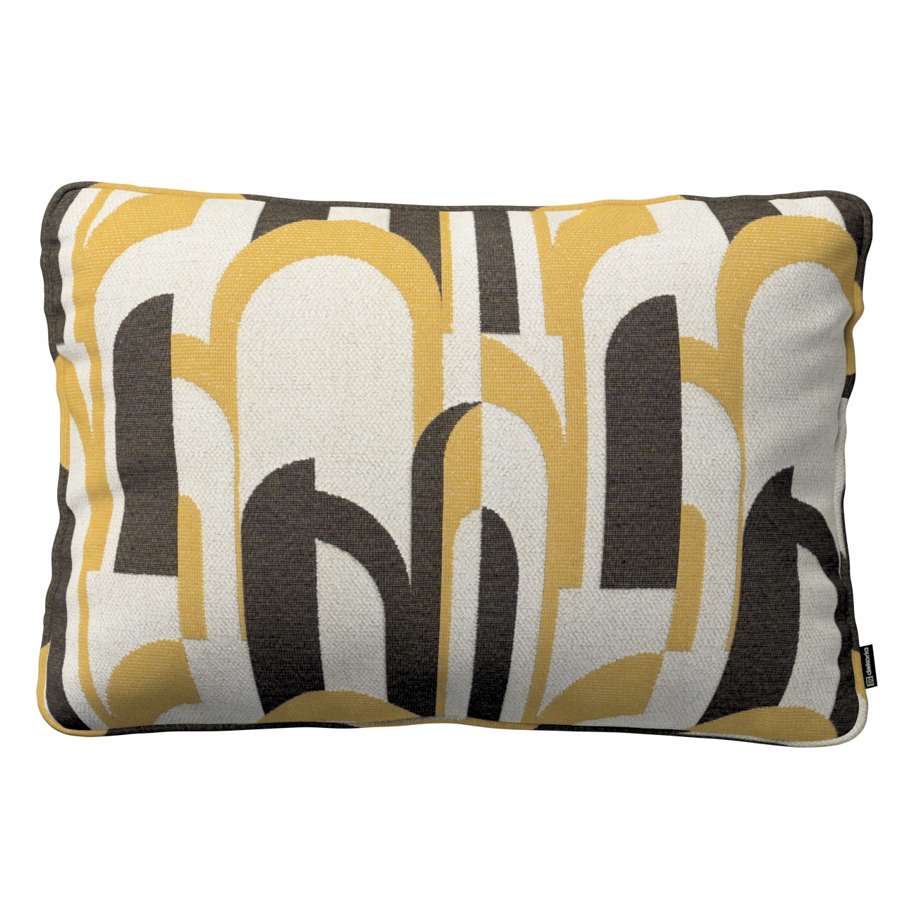 Povlak na polštář 60x40 černo-žlutý