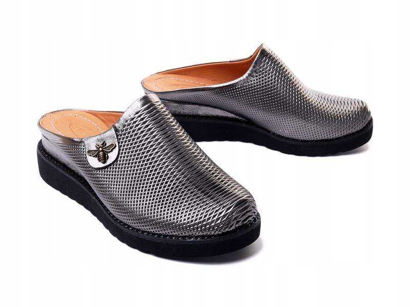 

Klapki damskie Lanqier 46C0650 srebro r39