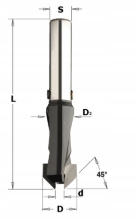 Cmt 521.312.11 Římka trn d=3 D=12 A=45st S=8