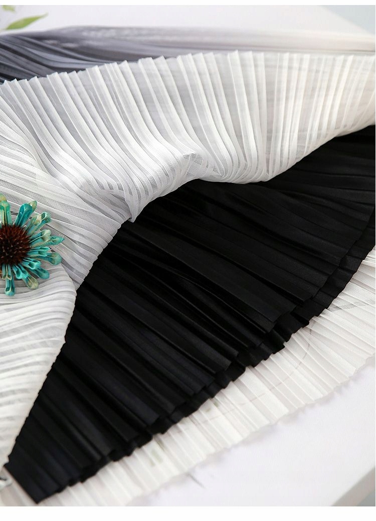 SPÓDNICA TIULOWA DŁUGA FALBANY NA GUMCE KOLORY Zapięcie brak