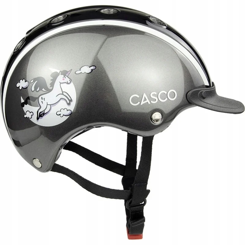 Jezdecká přilba Casco Nori Moonbeam s jednorožcem černá šedá Xs 50-52