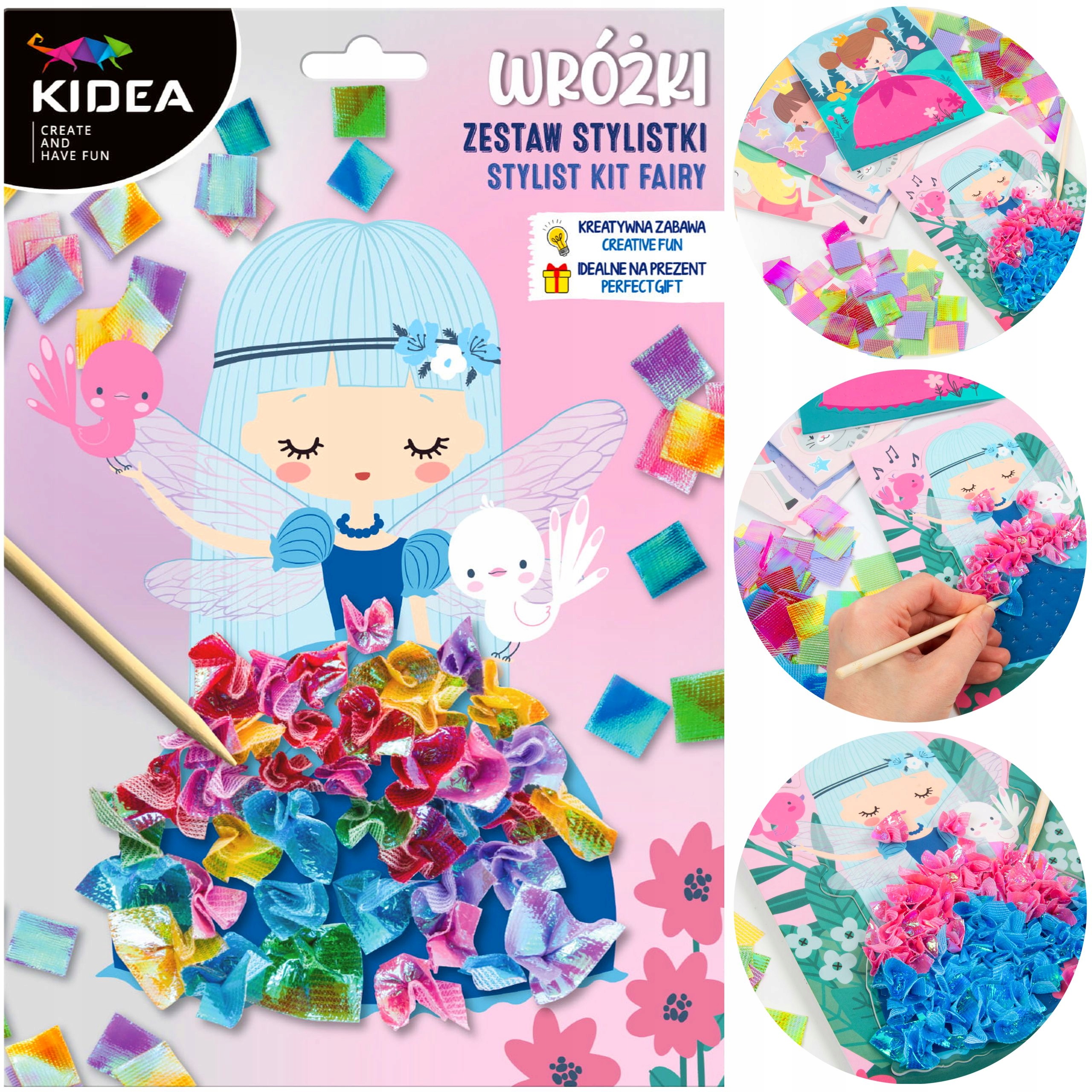 STYLISTKA ZESTAW KREATYWNY MAGICZNY ŚWIAT MODY KIDEA SZABLONY Z WRÓŻKAMI