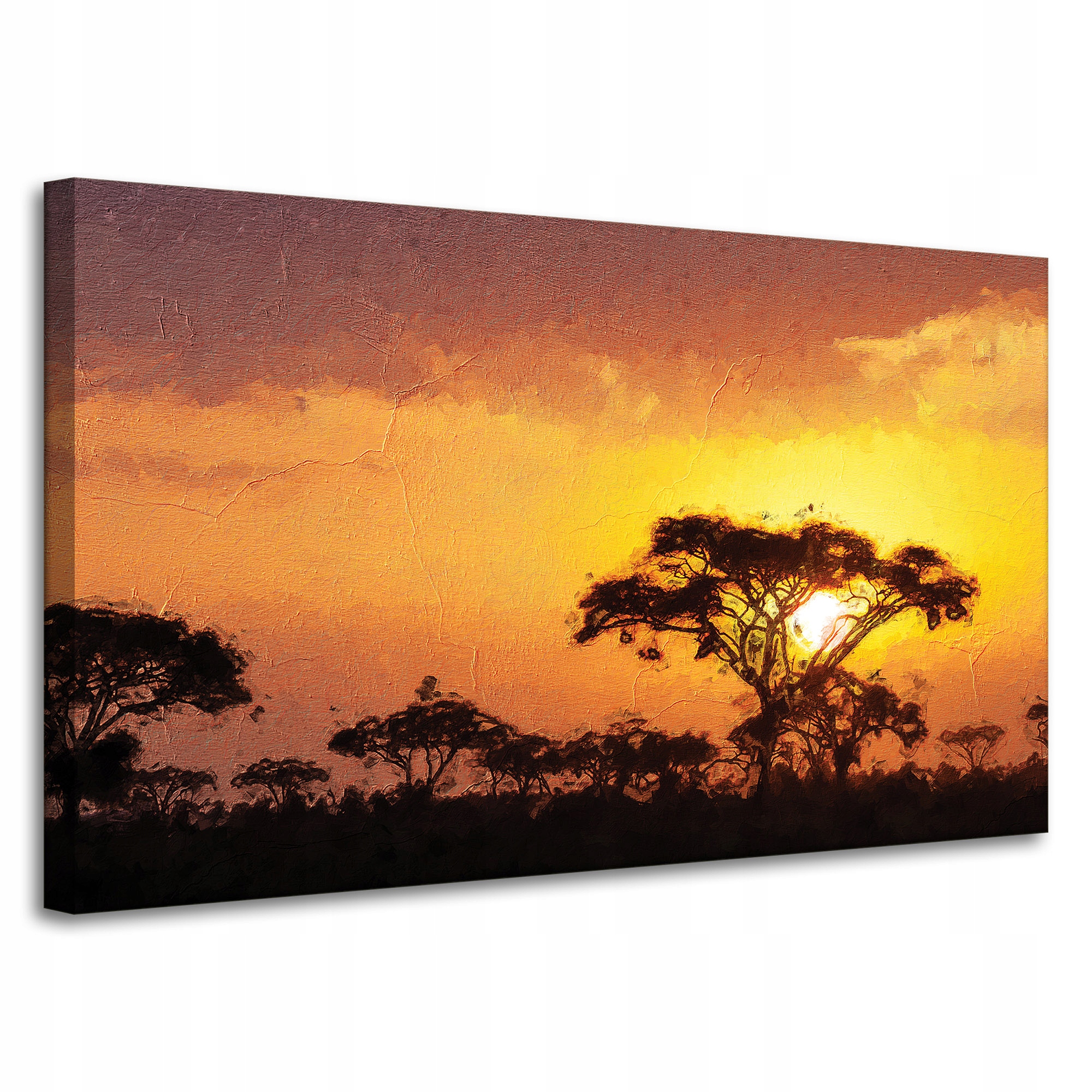 Obraz na plátně Savana Strom Západ Slunce 100x60 cm Ideální jako dárek
