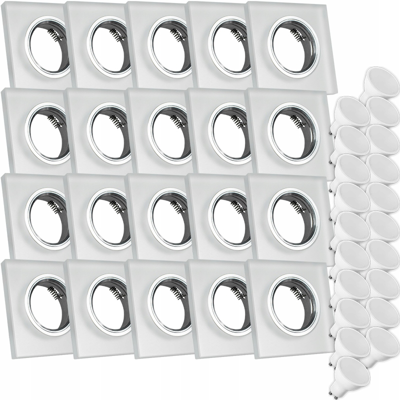 20X Skleněná Lampička Moderní Svítidlo Čtverec Silné Sklo Led Žárovka 1.5 W