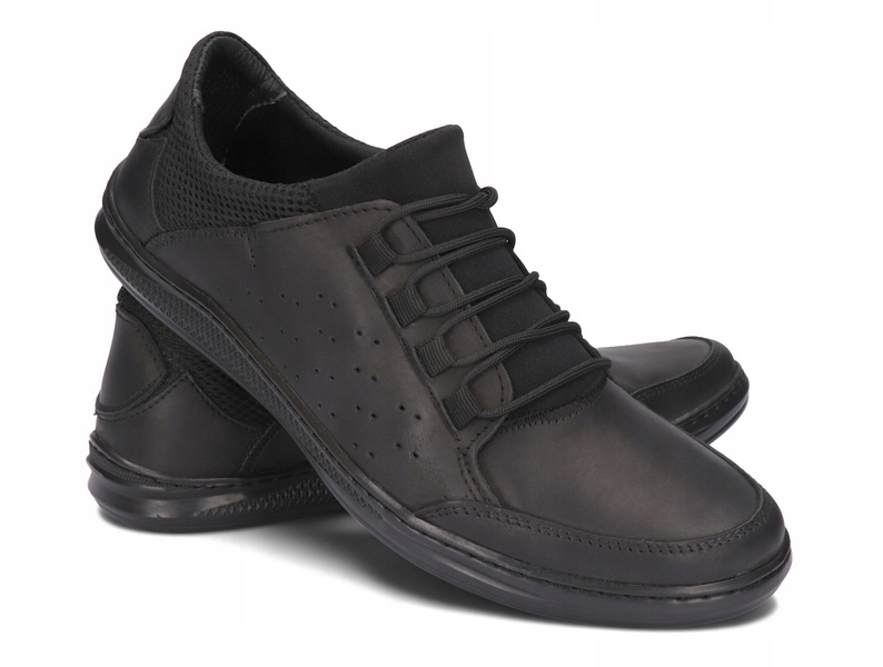 

Buty Męskie Polskie Skóra Casual 287 Czarny 44