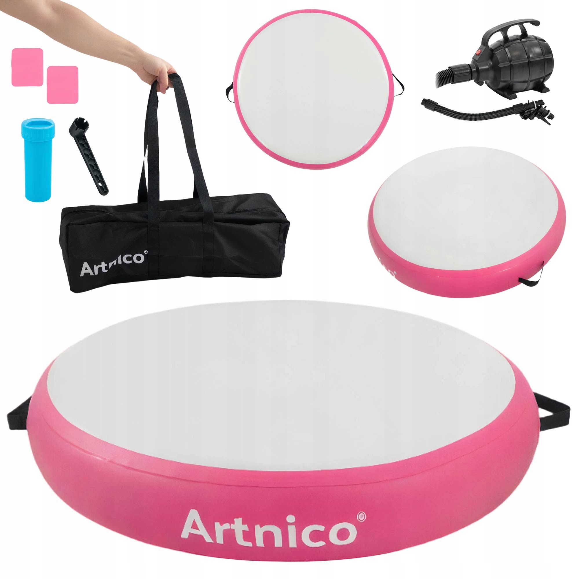 Dmuchana Trampolina Gimnastyczna Airspot Mata Materac do Ćwiczeń Akrobatyki