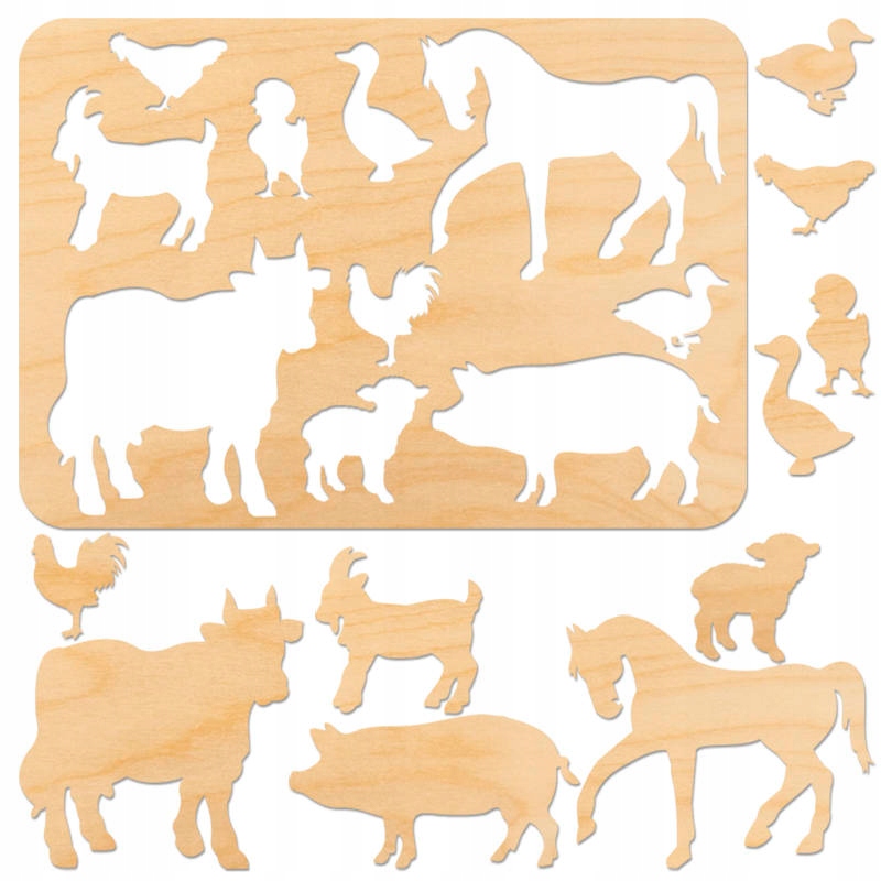 

Szablon dla dzieci do malowania Farma 20 x 28cm