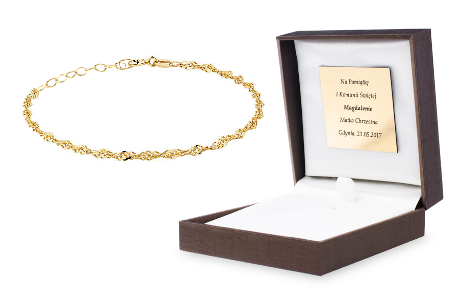 

Złota Bransoletka Na Nogę Singapur Lato 585