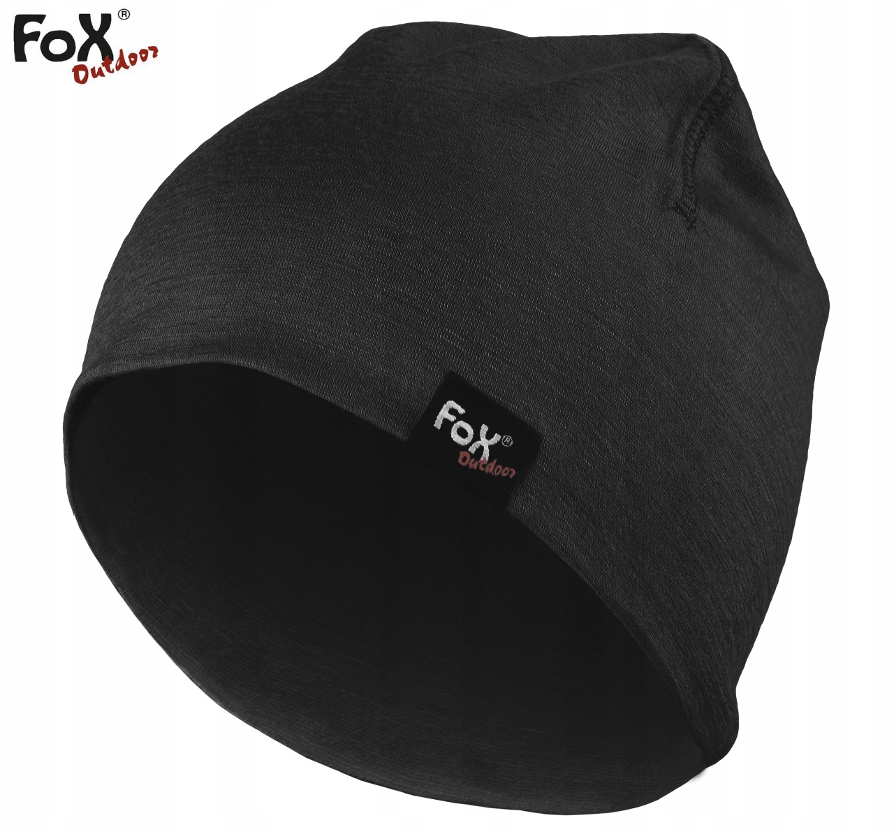 CZAPKA ZIMOWA TERMOAKTYWNA SPORTOWA MFH FOX 100% WEŁNA Z MERYNOSA CZARNA Materiał dominujący Wełna Merino