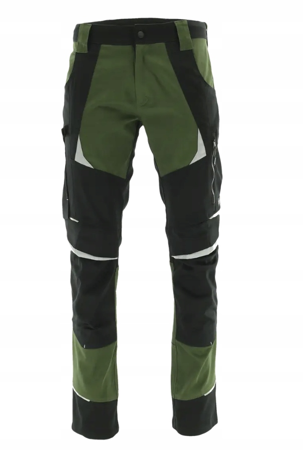 Spodnie Do Pasa Cottonflex elastyczne i bawełniane oliwkowe r. 62