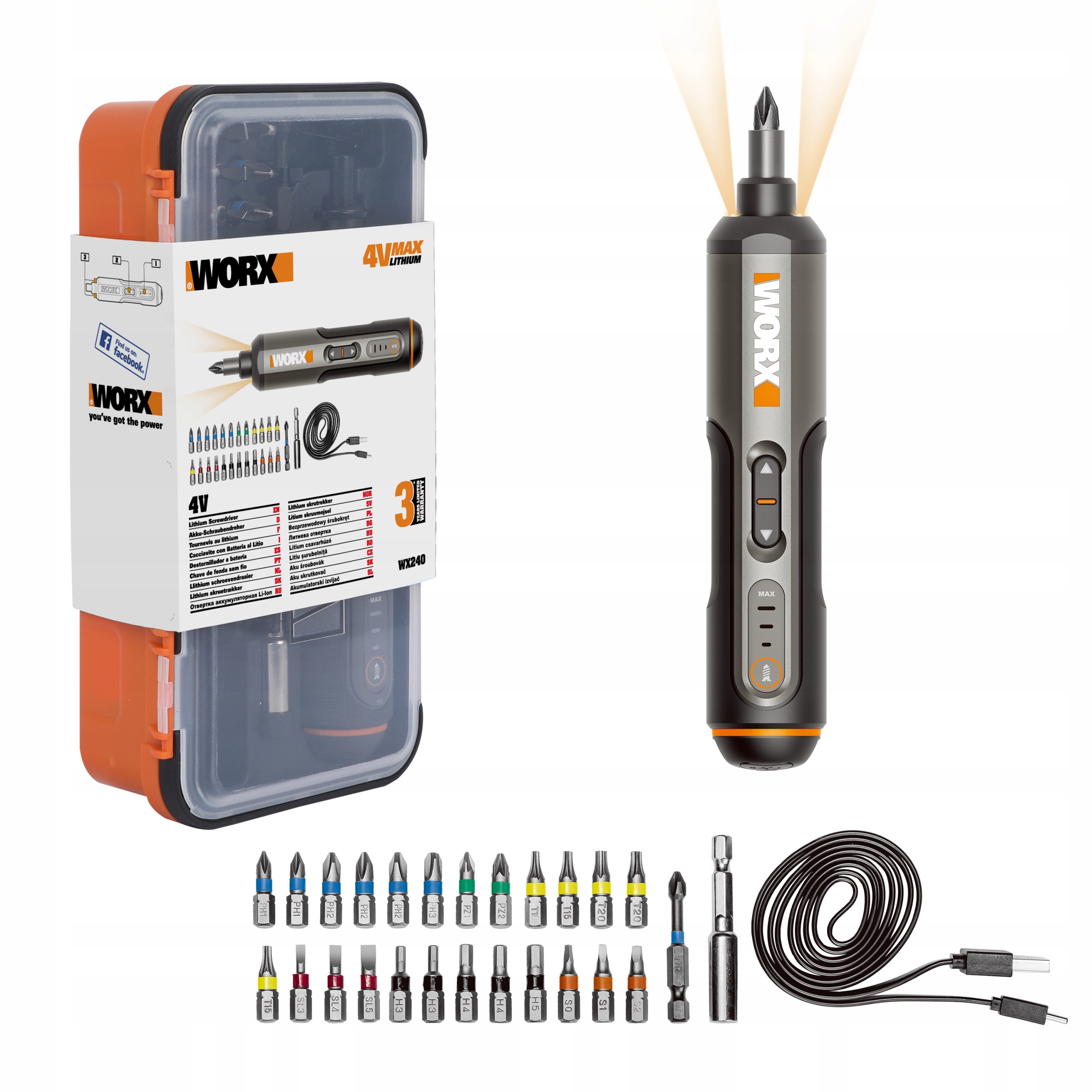 

Wkrętak akumulatorowy Worx WX240 4V 1,5Ah 5Nm Led