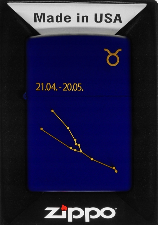 Zapalovač Zippo Zodiac Taurus Design býk 60006933 Větruodolný benzínový