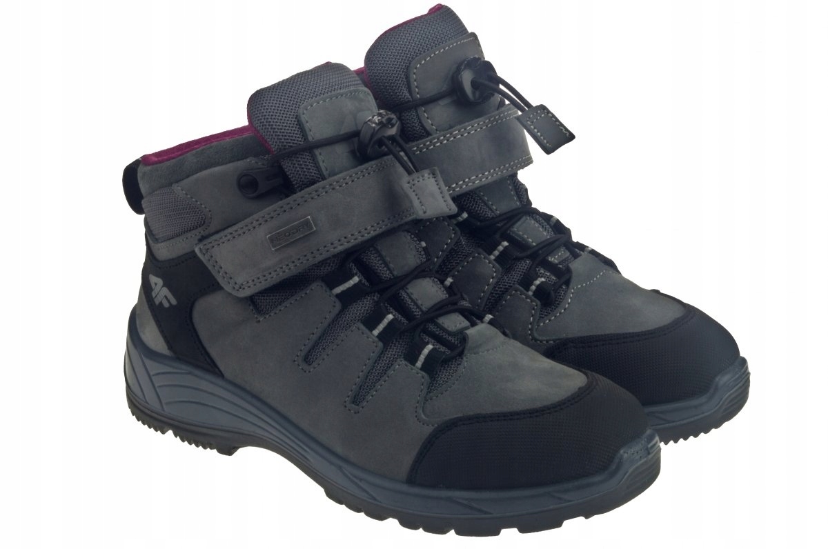 Trzewiki trekkingowe 4F HJZ-JOBMW253-25S szare 33