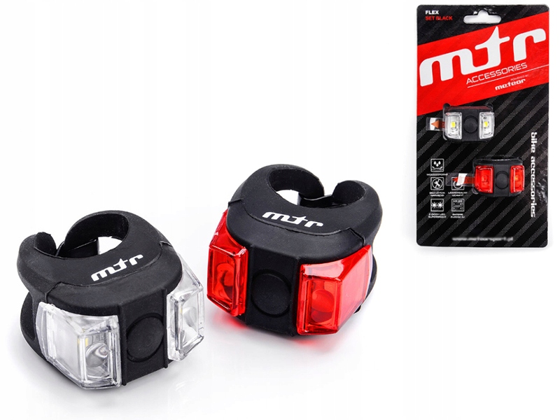 

Zestaw Lampek Rowerowych Do Roweru Przód Tył Led