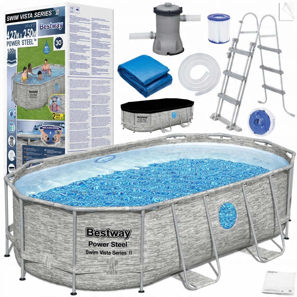 

Bestway Basen stelażowy 427x250x100 12w1 56714