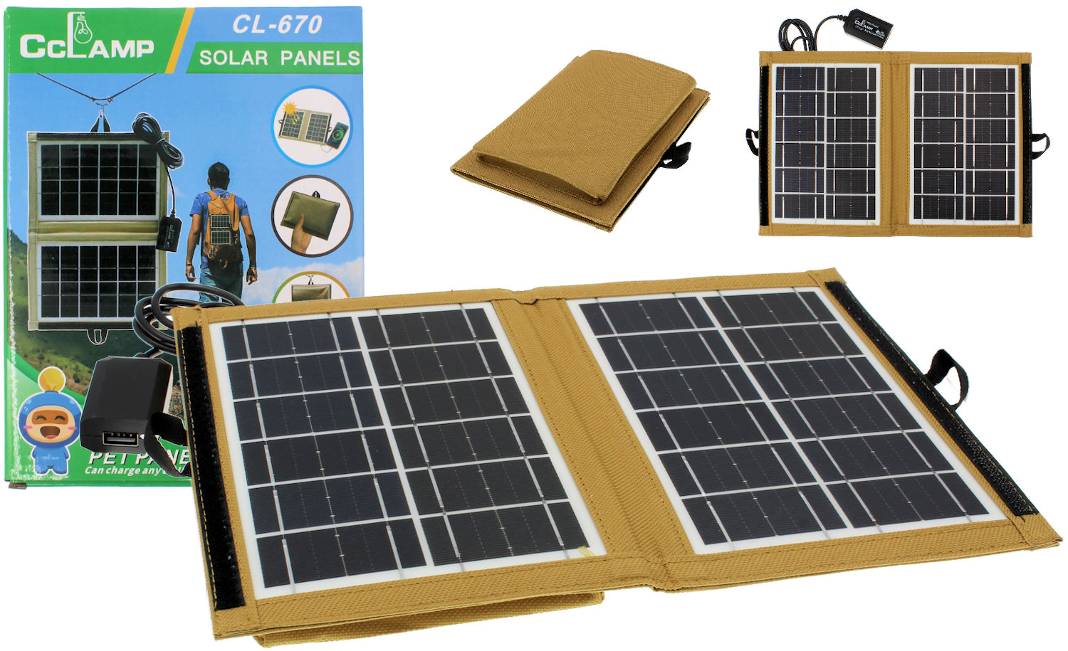 

Turystyczny Panel Solarny 5V 7W Ładowarka Słone