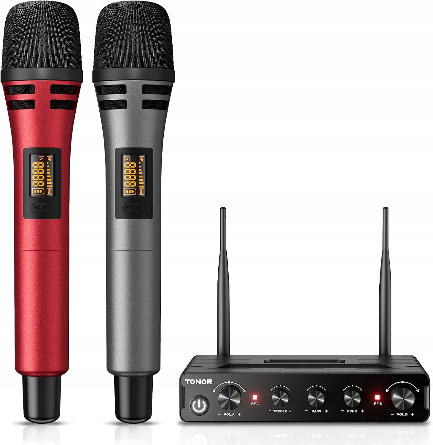 Bezdrátové Mikrofony Uhf 2KS Karaoke S Přijímačem