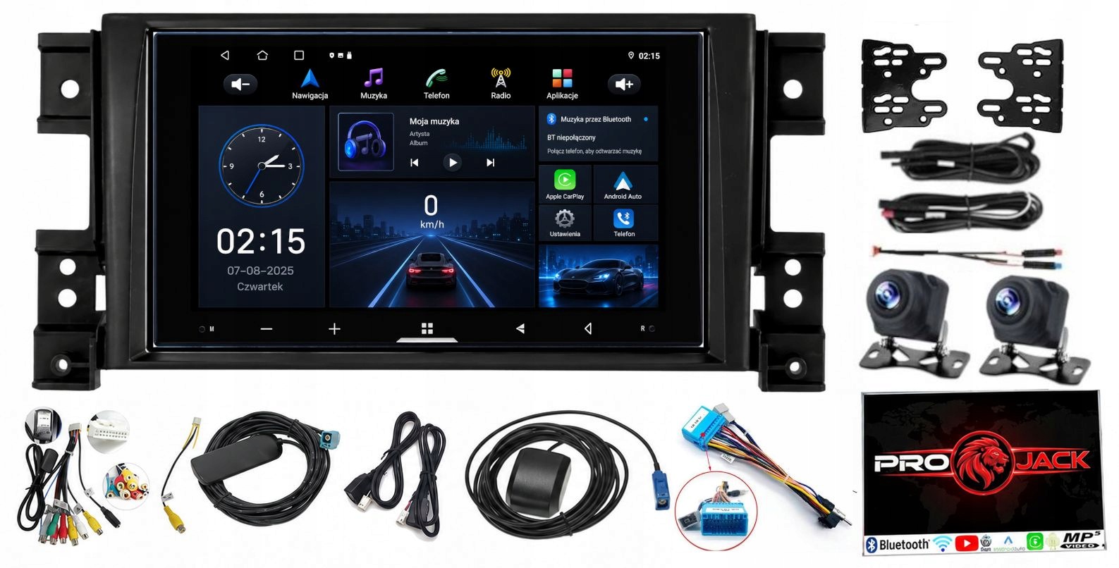 Rádio Android Suzuki Grand Vitara 2005-2014 8GB 256GB Carplay Modem Sim