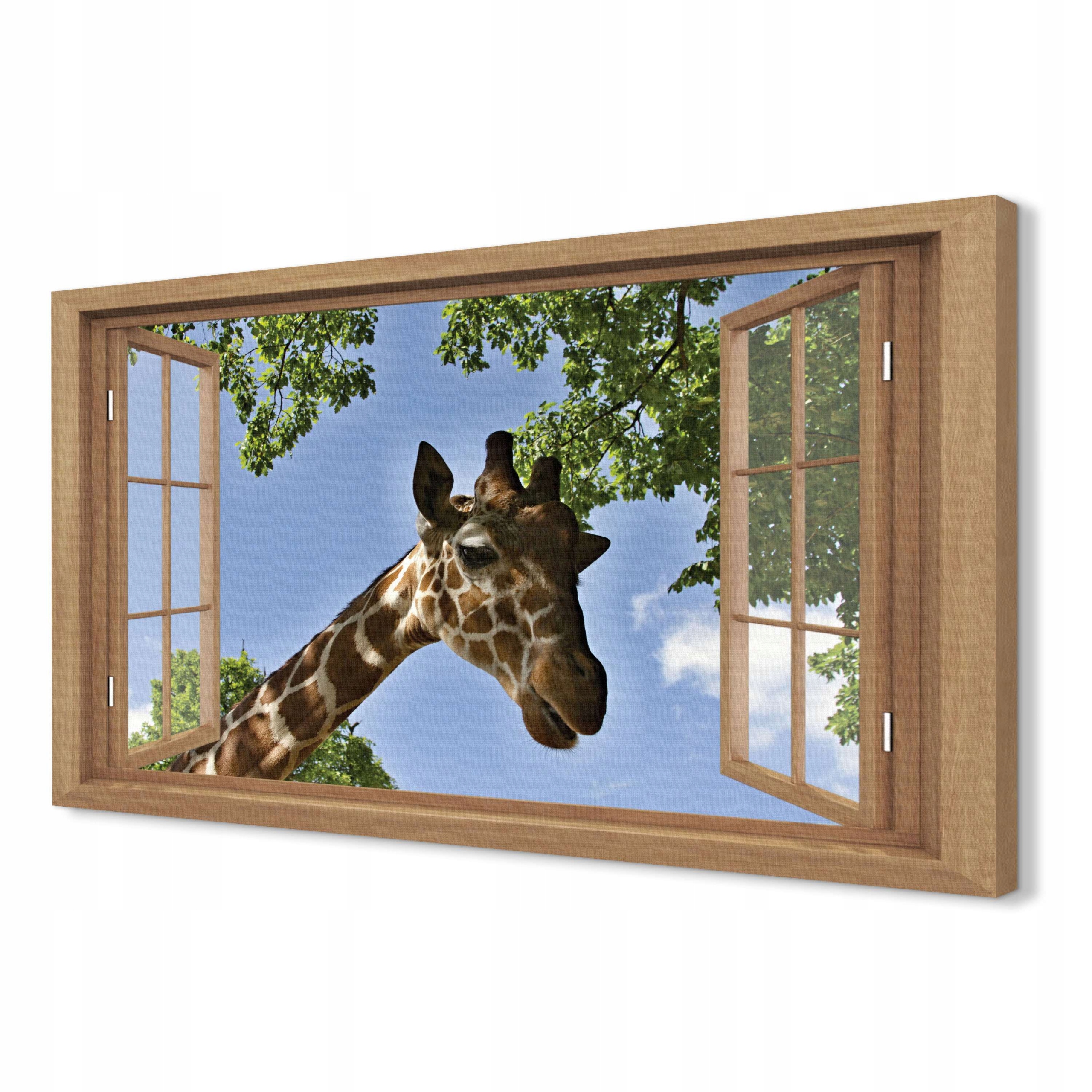

Wydruk na płótnie 3d 120x80 Żyrafa liście zwierzę