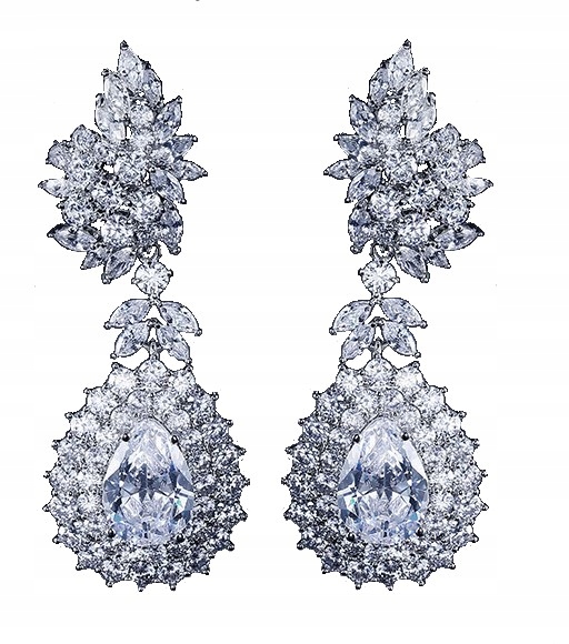 Exkluzivní Náušnice Svatební Diamantové Zirkony