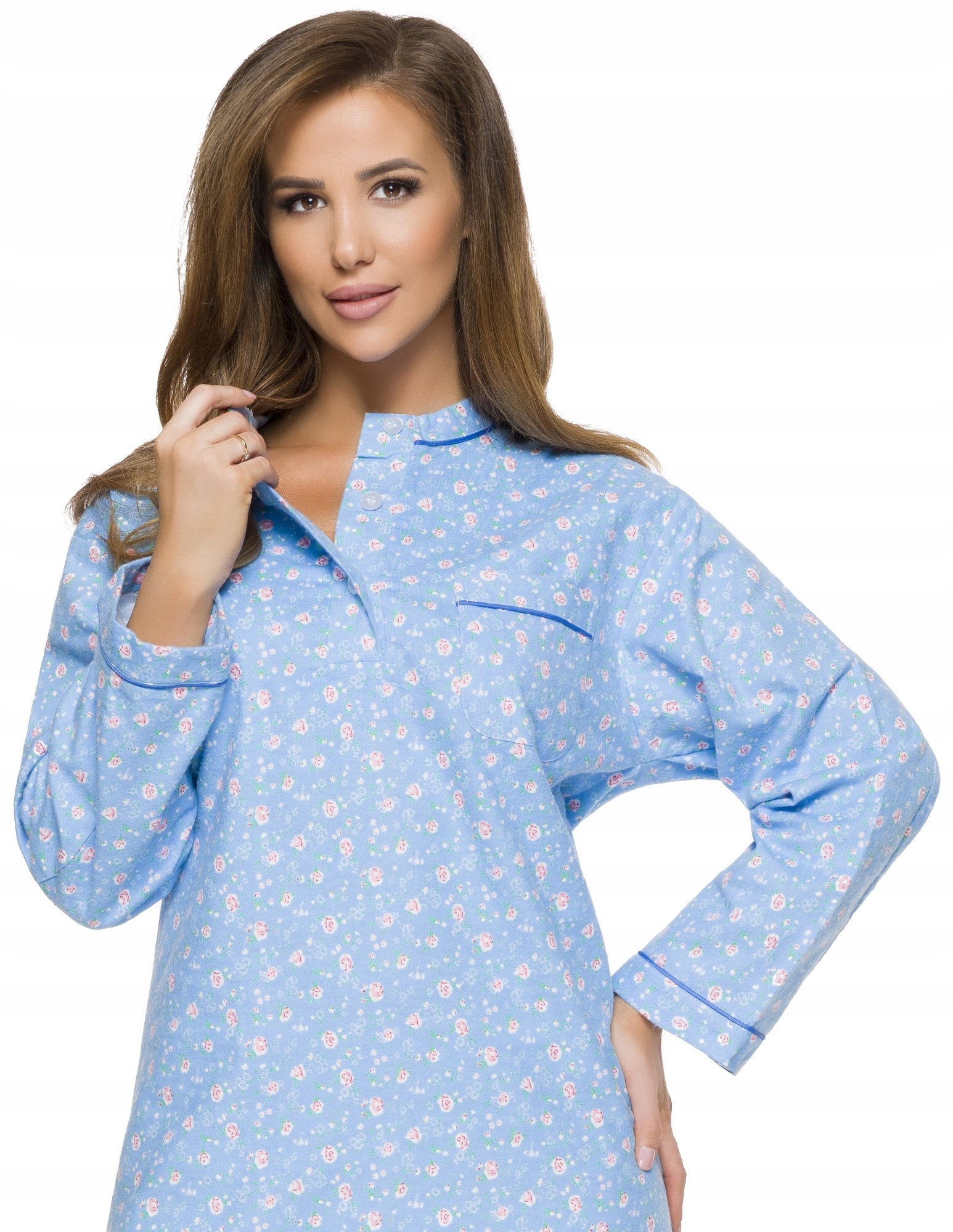 FLANELOWA BAWEŁNIANA DAMSKA KOSZULA NOCNA XXL Płeć kobieta