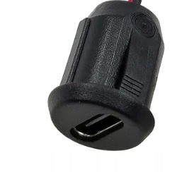 Gniazdo USB C panelowe tablicowe czarne PH2.0 4pin Kod producenta USB C