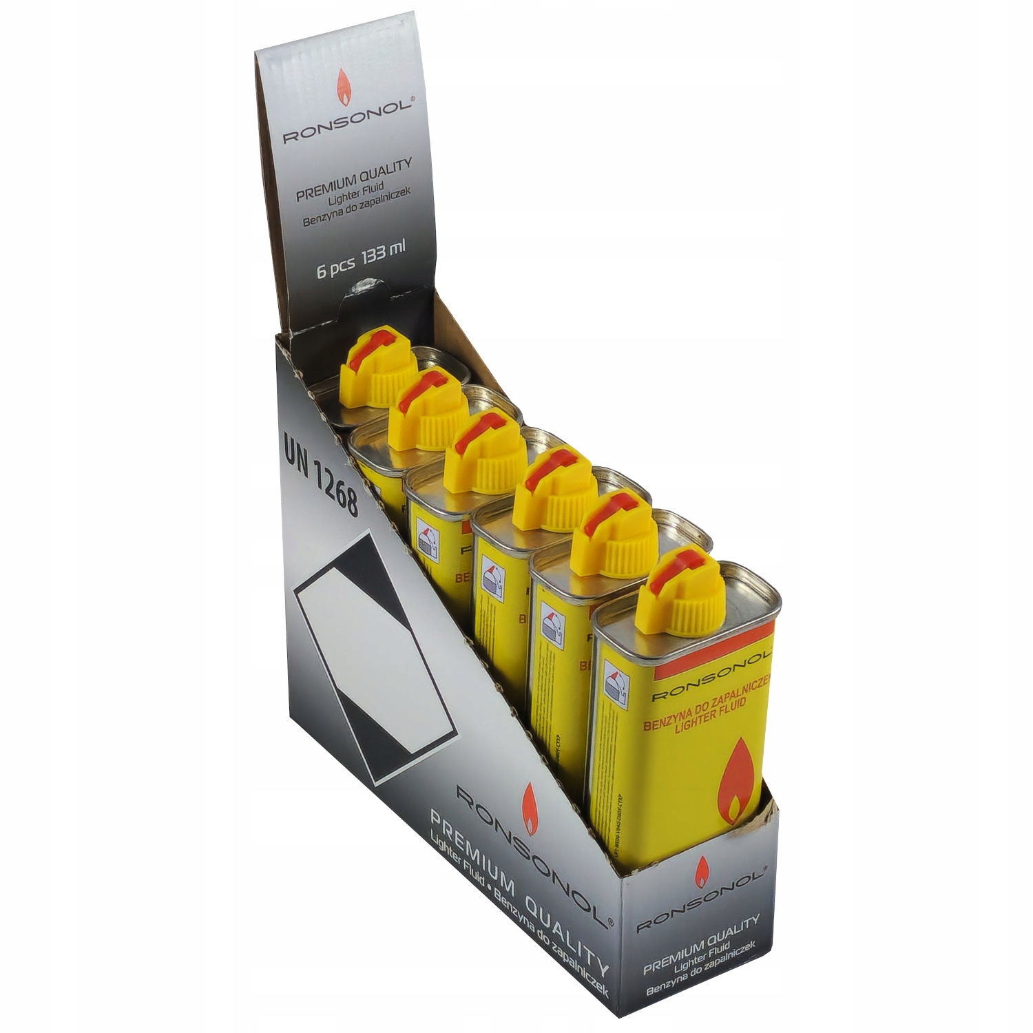 6 x Ronsonol Ronson Gasoline Fuel 133 мл для бензиновых зажигалок Zippo