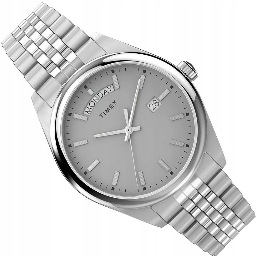 Elegantní Pánské Hodinky Timex TW2V67900 Dvojitá Data Šedý Ciferník Ø41 mm