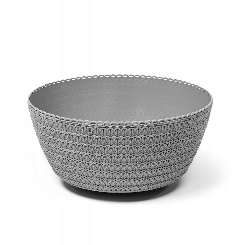 Doniczka misa jersey 30 cm szara 7865
