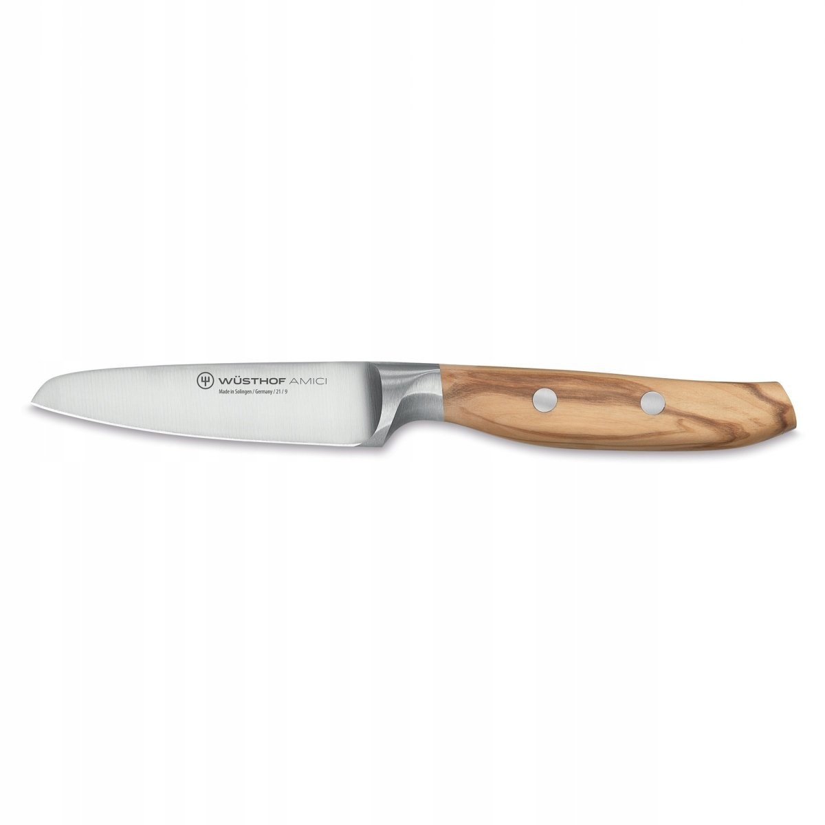 Kuchynský nôž Wüsthof Amici 9 cm, nerezová oceľ, olivové drevo