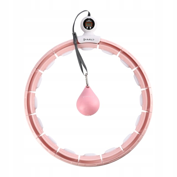 Masážní hula hoop Hms HHM15 se závažím, magnety a počítadlem růžová