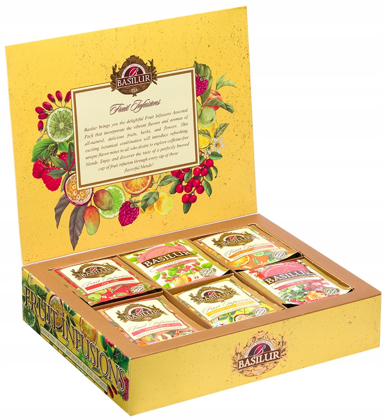 Levně Sada čajů Basilur Fruit Infusions III sáčky 6 Příchutí ovoce 60 ks