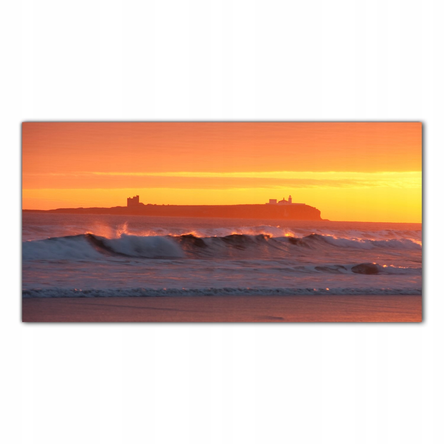 Krajina Východ slunce 140x70 Lacobel do kuchyně