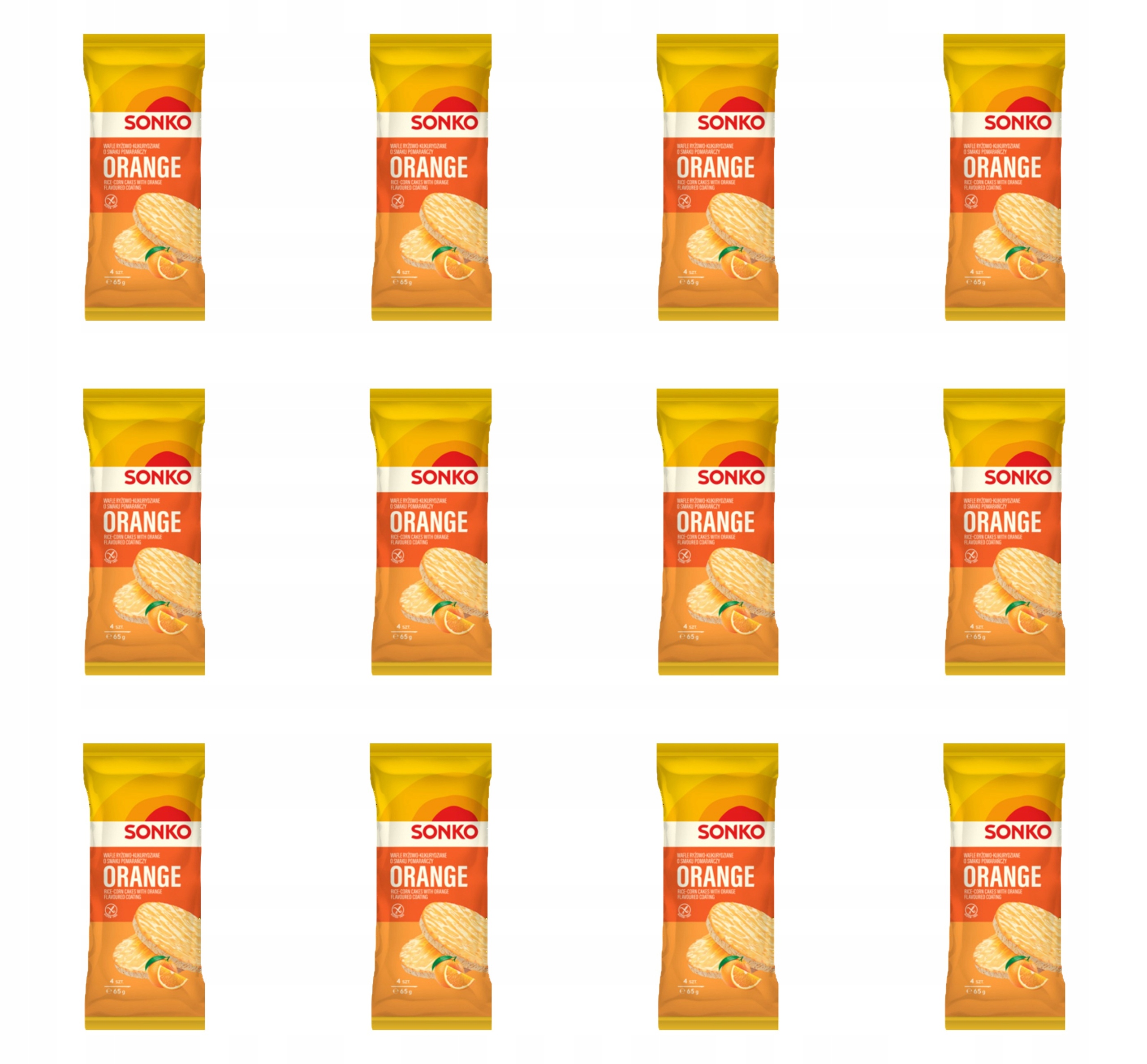 Sonko Rýžovo-kukuřičné oplatky s pomerančovou příchutí 65 g X12