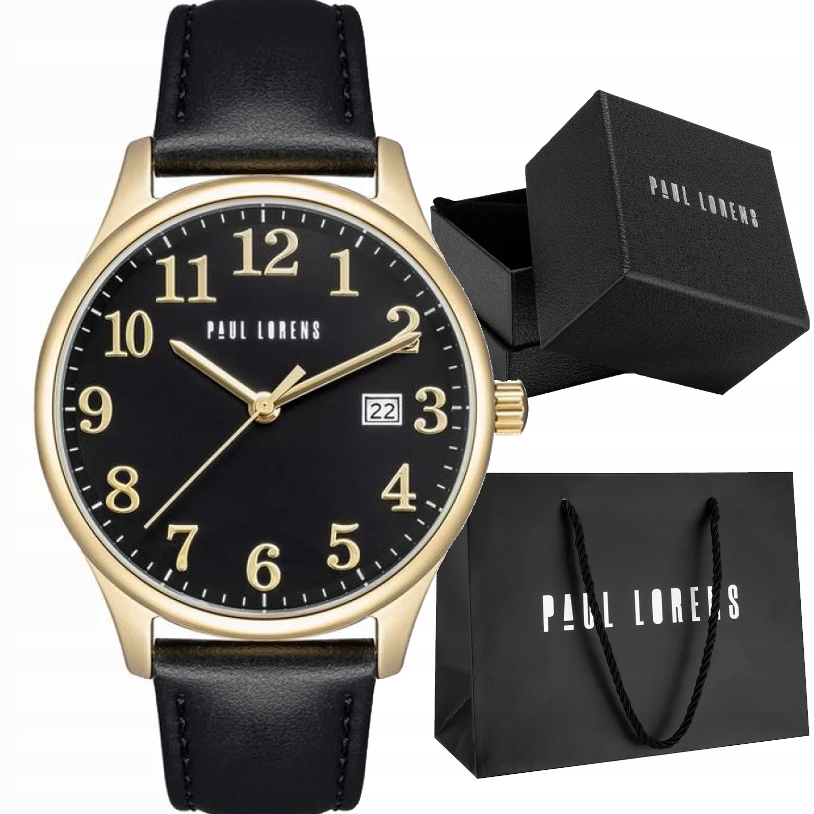 Pánské hodinky Paul Lorens Pl 20016A-1A2 S Datumovkou kožený řemínek