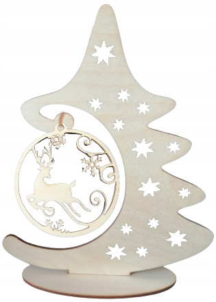 

Stojak Z Bombką Dekoracja Święta Mikołaj