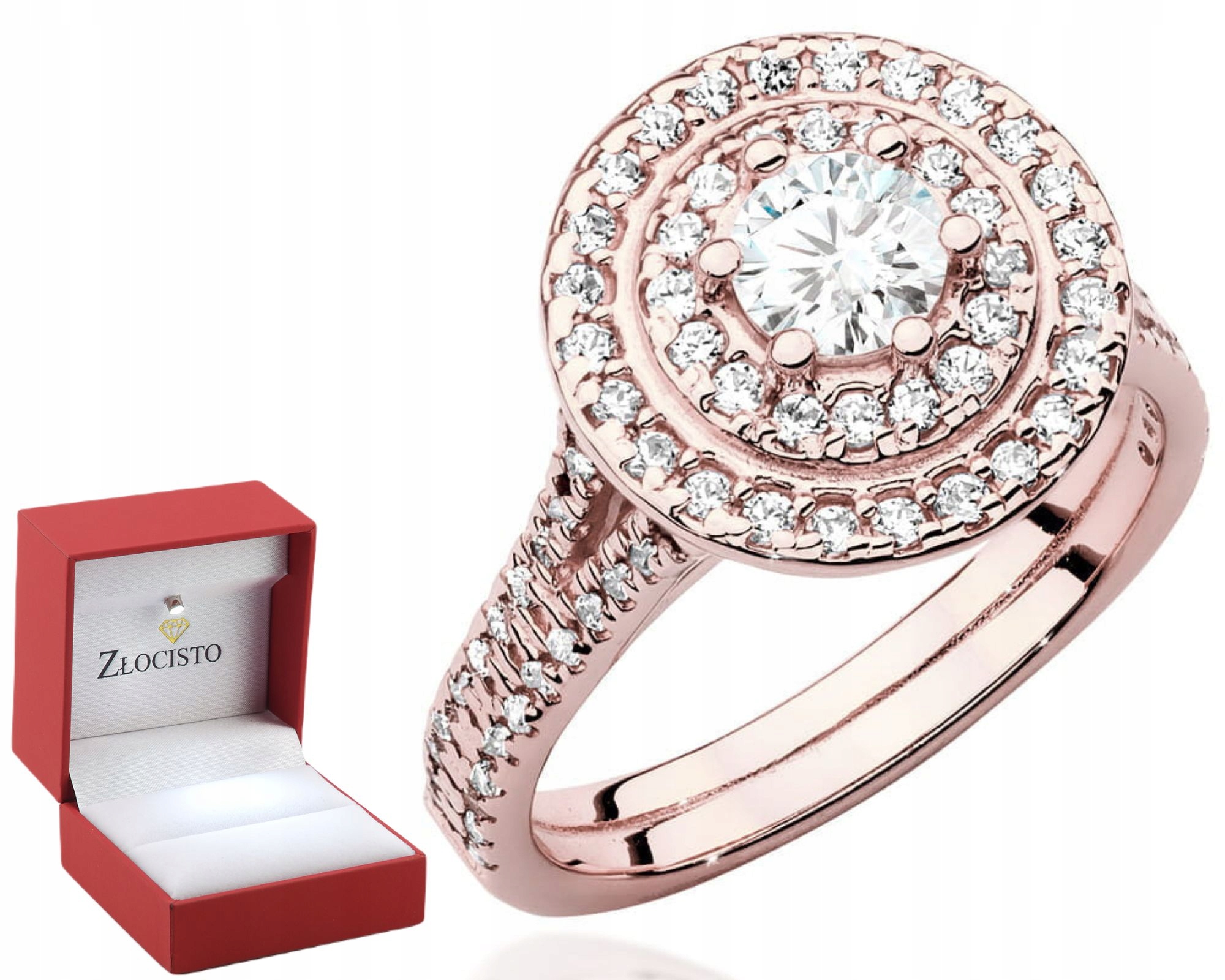 Růžové Zlato Prstýnek S Brilianty Gravírování 585 Bonus Dárek