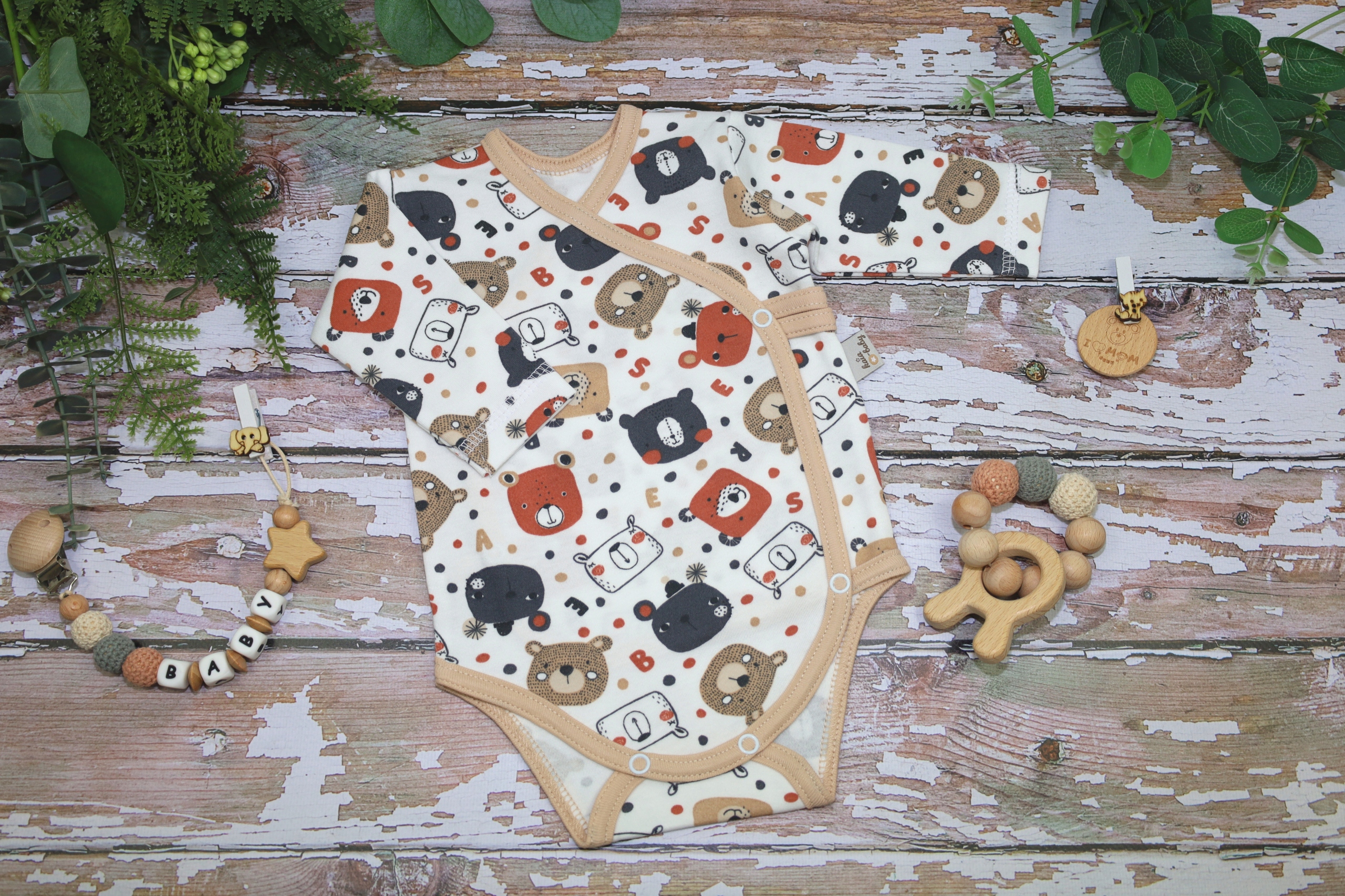 BODY KOPERTOWE Z DŁUGIM RĘKAWEM 74 BEAR /18/ Rękaw długi rękaw