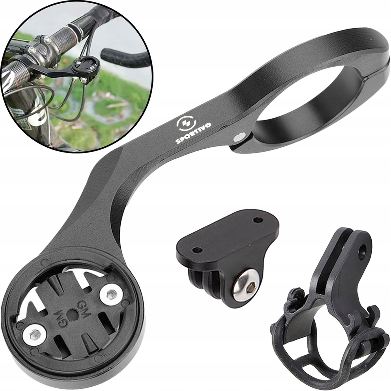 Aluminiowy uchwyt rowerowy Sportivo do Gps Garmin zestaw do GoPro Varia