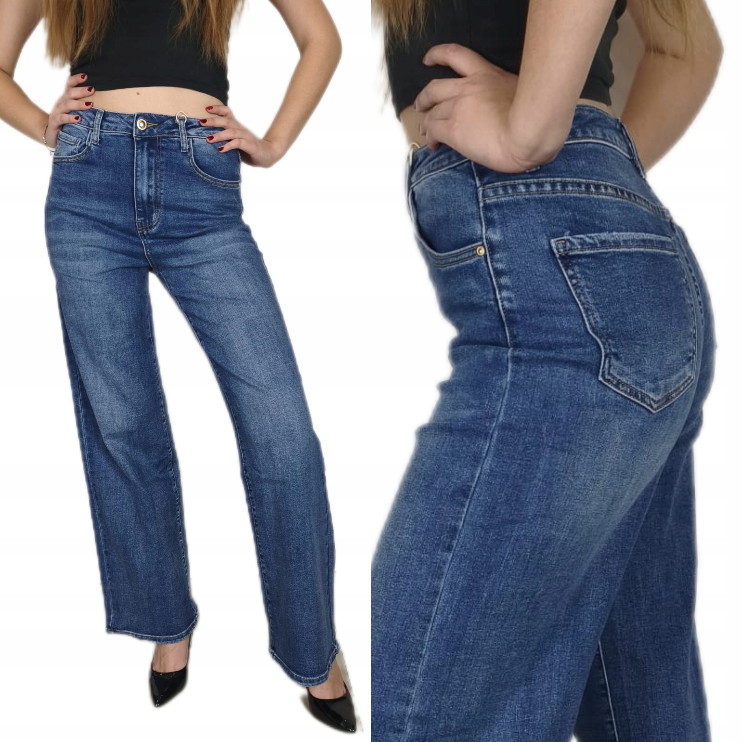 Spodnie Damskie z Prostą Nogawką Wyszczuplające Firmy M.Sara