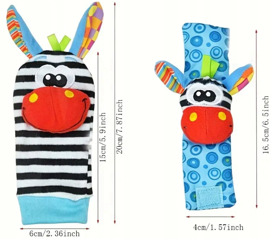 SKARPETKI DLA NIEMOWLĄT GRZECHOTKI OPASKI NA RĄCZKI 4 sztuki Materiał dominujący bawełna