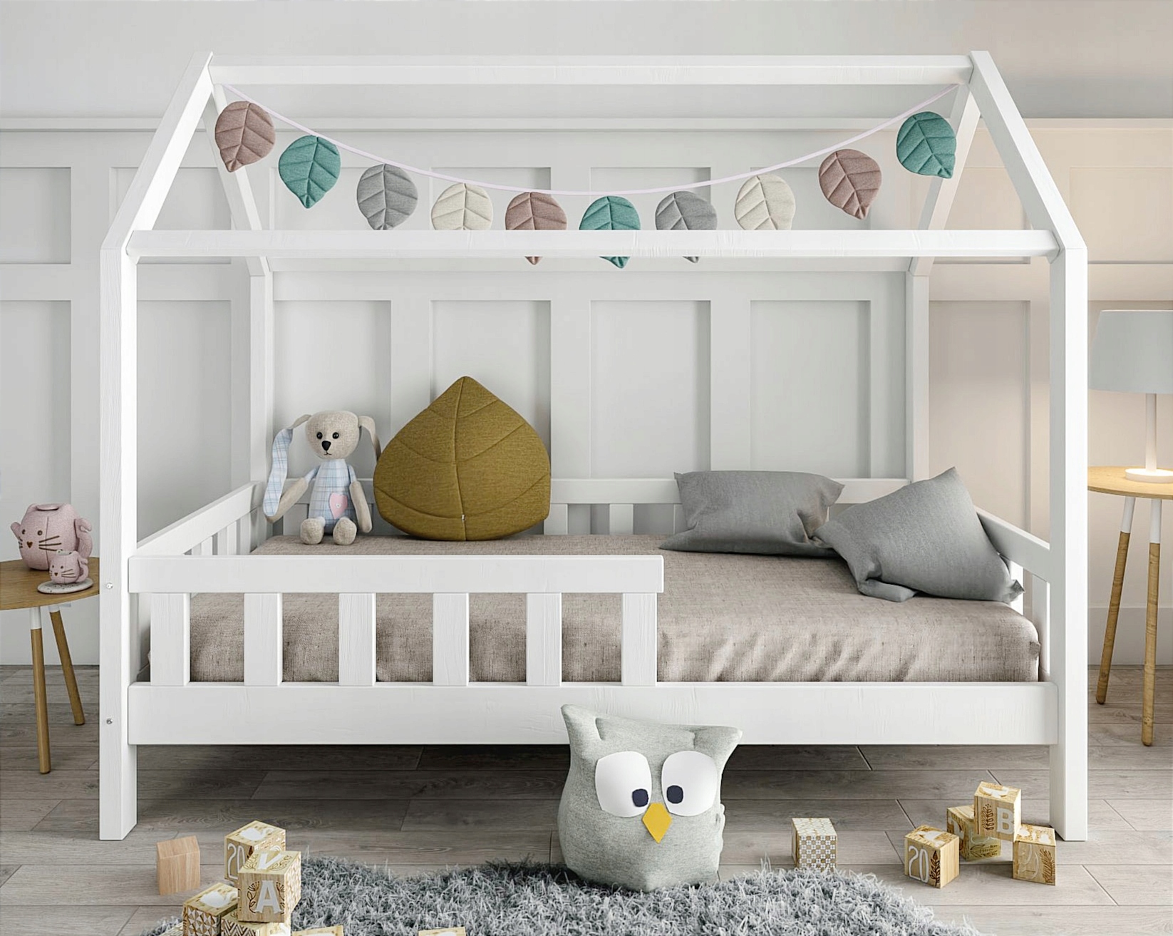 Łóżko Domek Płotek Luna 160x80