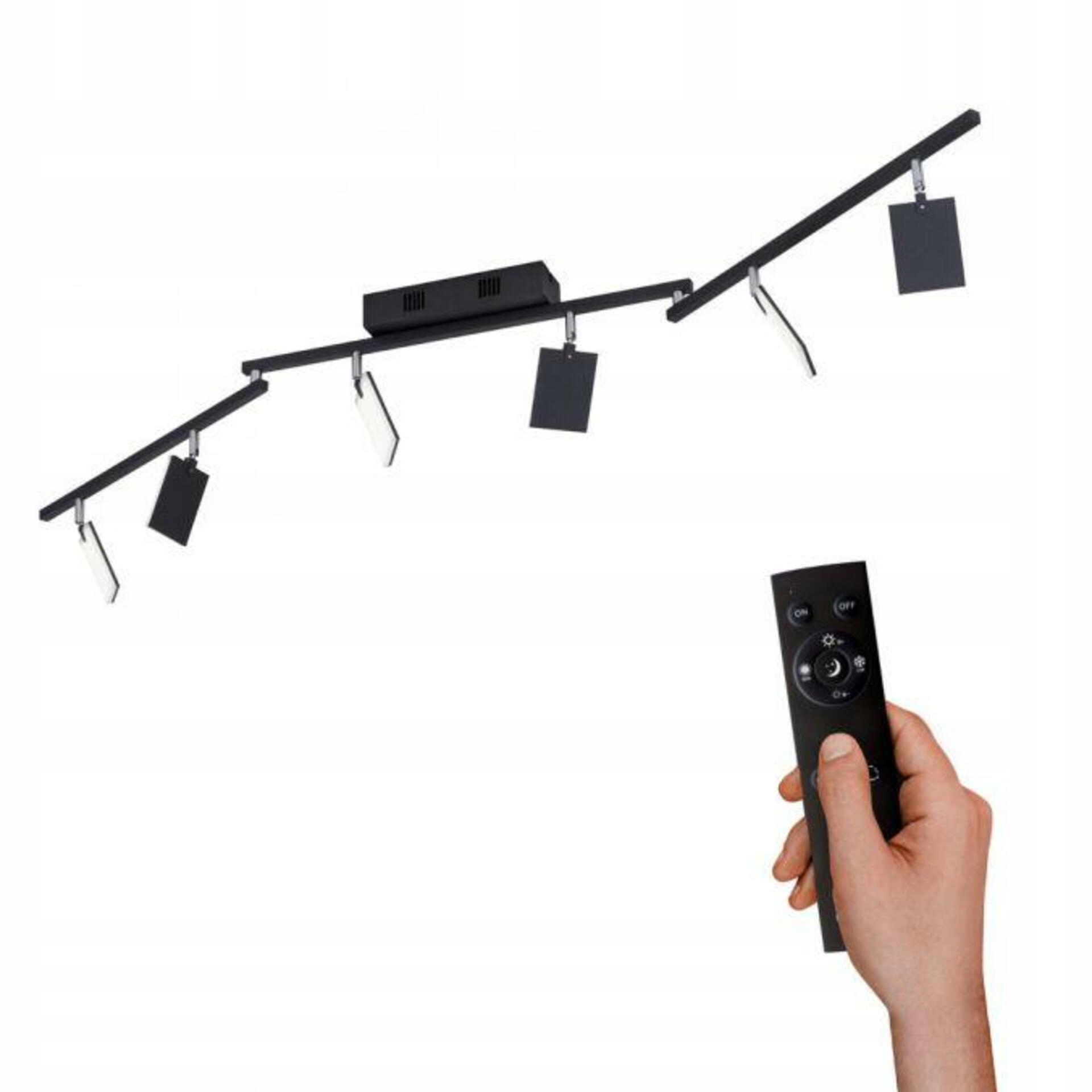 Led stropné svietidlo Paul Neuhaus Pure-mira, čierne, Cct, stmievateľné, 6 hla