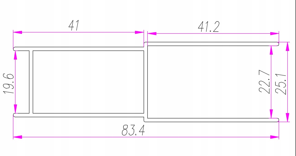 PROFIL POSZERZAJĄCY P03A DO KABIN PRYSZNICOWYCH CZARNY Marka HydroSan
