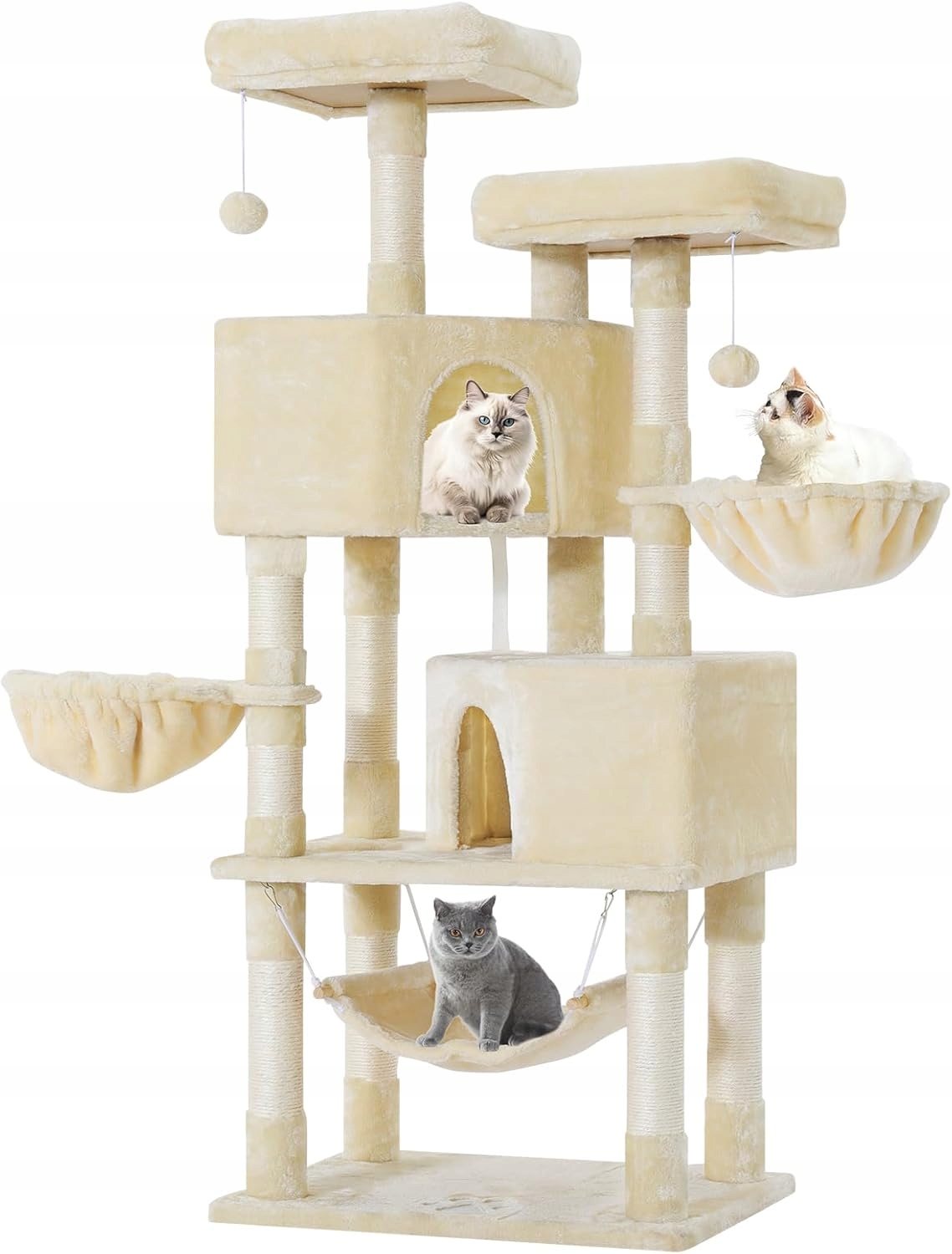 Solidny drapak dla kota duży z 2 platformami