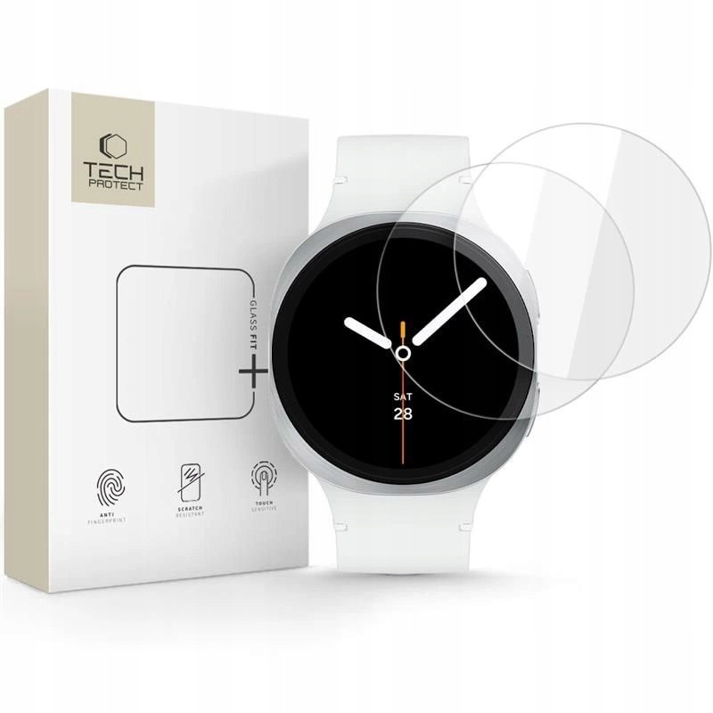 Szkło hartowane Tech-Protect Glass Fit+ 2-pack na Samsung Galaxy Watch 8 40