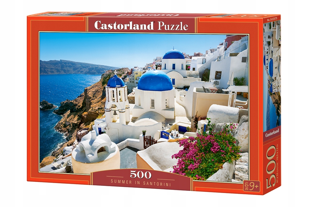 PUZZLE 500 UKŁADANKA KRAJOBRAZ WIDOK MIASTO SANTORINI GRECJA 9+ CASTOR EAN (GTIN) 5904438053575