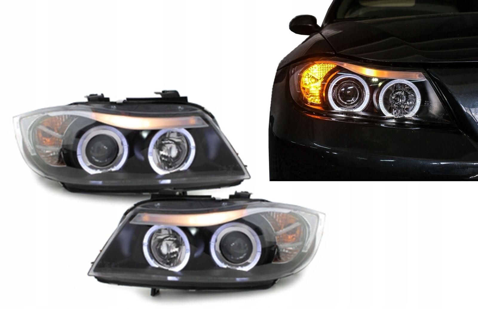 Reflektory do BMW 3 E90 E91 03 05 08 08 2 czarny