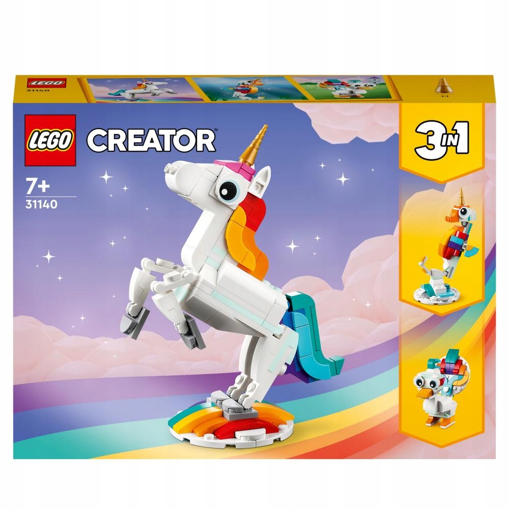 LEGO 31140 CREATOR Magiczny jednorożec 3w1 Stan opakowania oryginalne